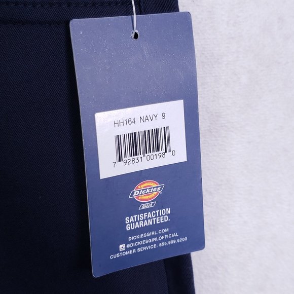 Dickies Girl Junior Navy Blue 5 Pocket Classic Skinny Low Rise Pants HH164 0-9 - Picture 5 of 10